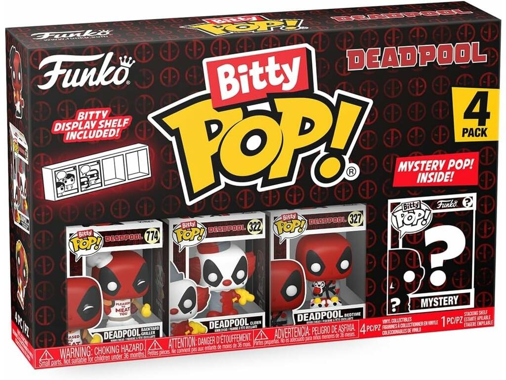 Funko Pop Bitty Deadpool Pack 4 Mini Figuren 84959