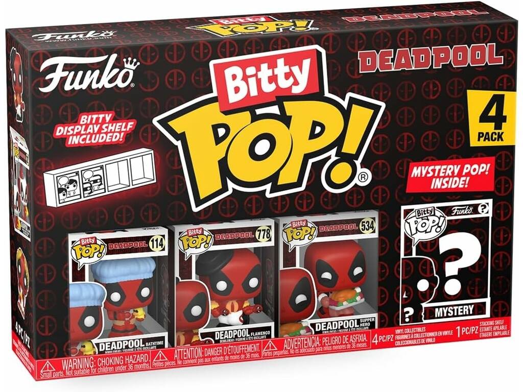 Funko Pop Bitty Deadpool 4 Pack Mini Figures 84960