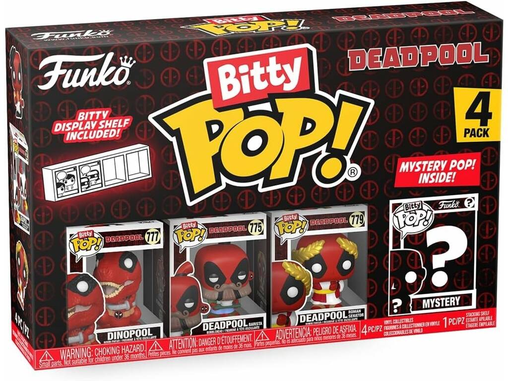 Funko Pop Bitty Deadpool 4 Pack Mini Figures 84961