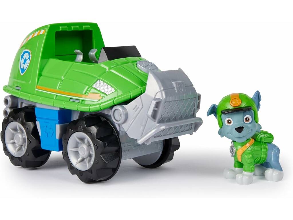 Patrulha Pata Jungle Pups Figura Rocky com Veículo Turtle Spin Master 6067763