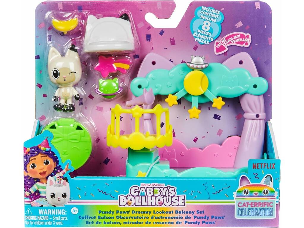 La Casa de Muñecas de Gabby Set Balcón Mirador de Ensueño de Pandy Paws Spin Master 6071360