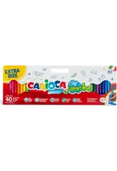 Lot de 40 stylos Carioca Jumbo Maxi Tip 41258