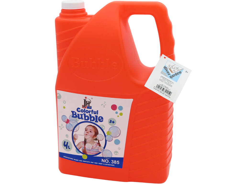 Caraffa rossa con liquido per bolle di sapone 4000 ml