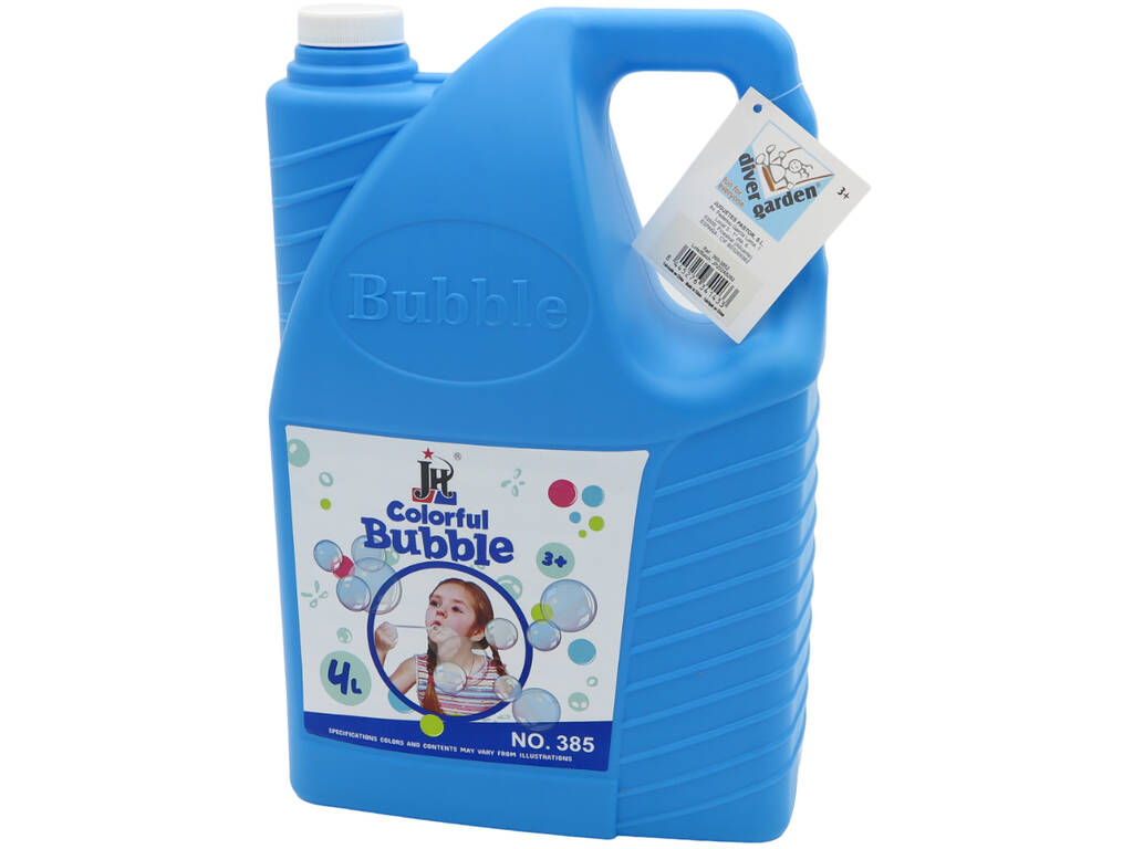 Caraffa blu con liquido per bolle di sapone 4000 ml