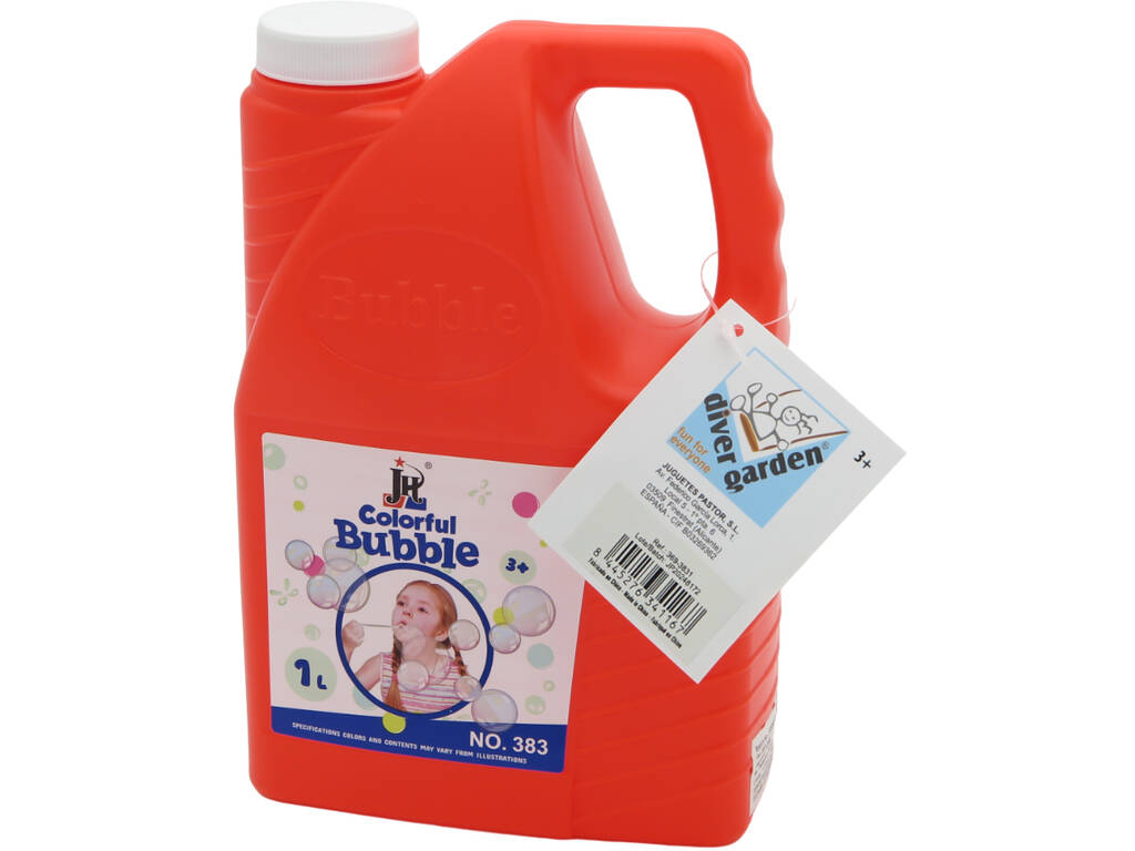 Mini Caraffa rossa di liquido per bolle di sapone 1000 ml