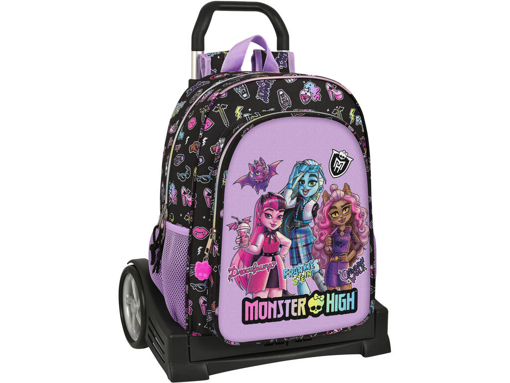 Mochila com Carrinho Evolution Monster High Safta 612398860