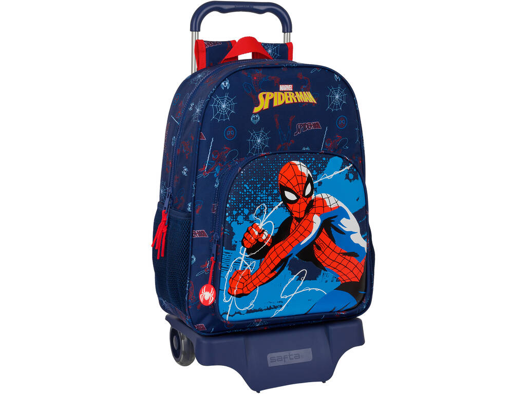 Rucksack 180 mit Trolley 905 Spiderman Neon Safta 612443313