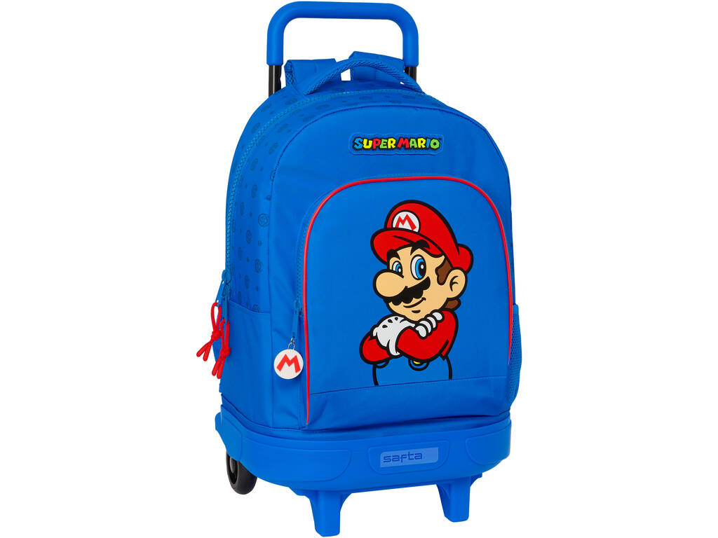 Mochila Grande con Ruedas Compact Extraible Super Mario de Safta 612371918