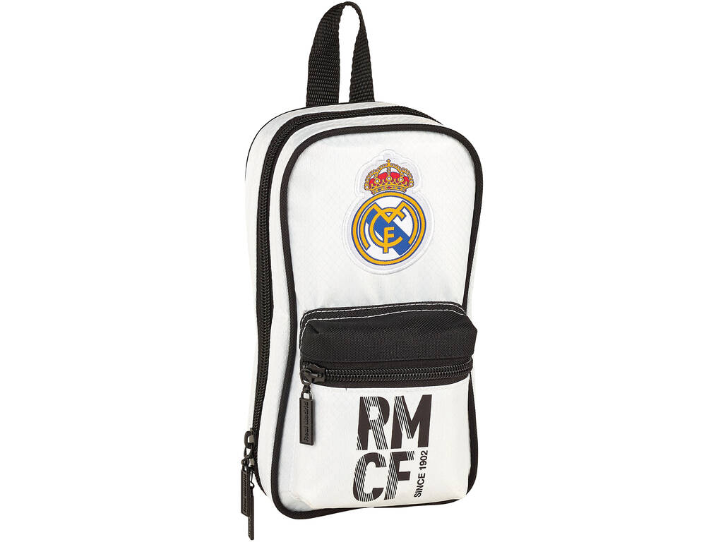 Estojo Mochila com 4 Estojos Cheios Real Madrid de Safta 4111854747