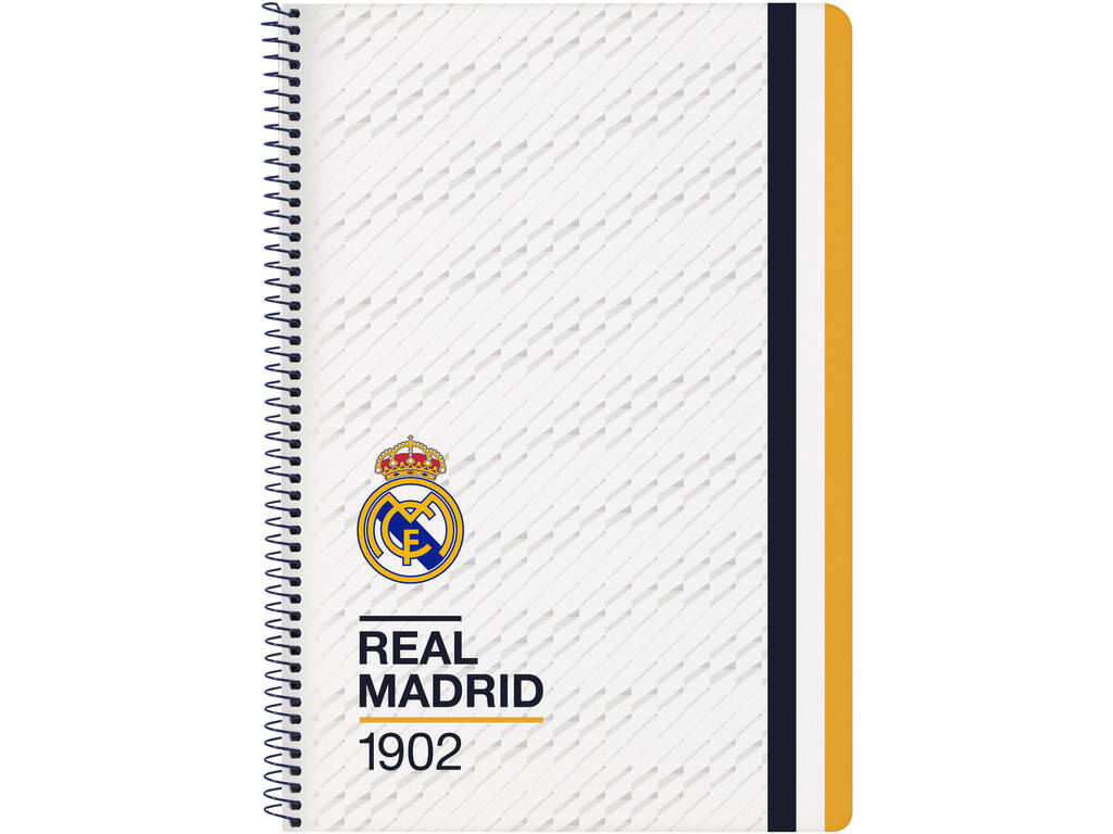 Libreta Folio Tapas Duras 80 h. Real Madrid 1ª Equipacion de Safta 512354066