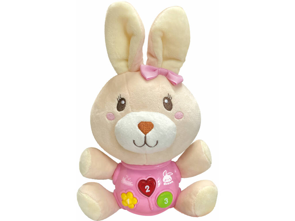 Peluche Coelho 17.5 cm com Luzes e Sons de Pelucheto SL88026