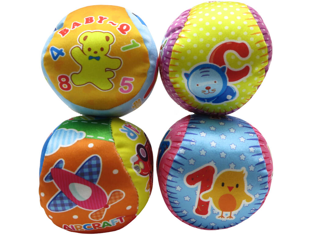 Jeu de 4 balles molles