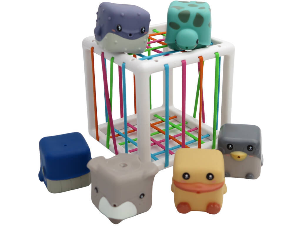 Cubo Infantil Elástico Formas e Cores Animalitos Quadrados