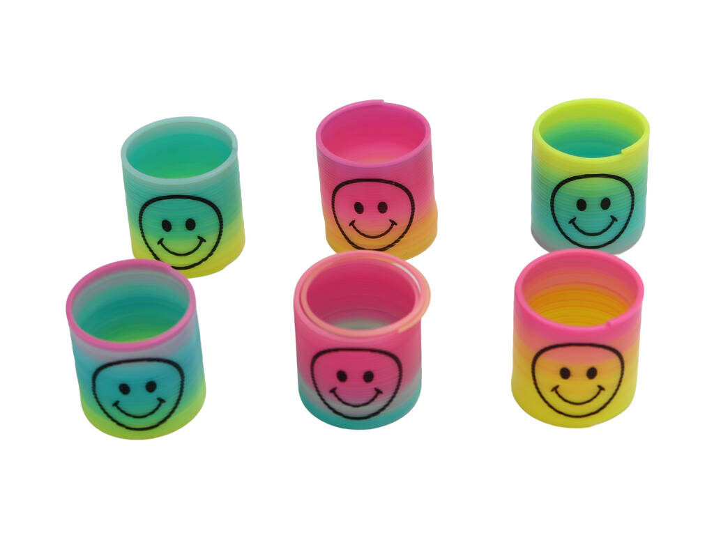 Pack com 6 mini Molas Arco-íris Party Toys