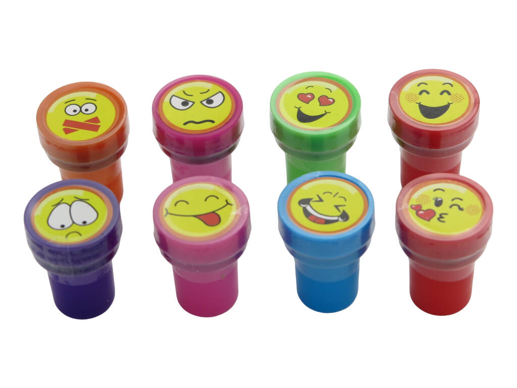 Pack mit 8 Emoji-Stempeln Party Toys