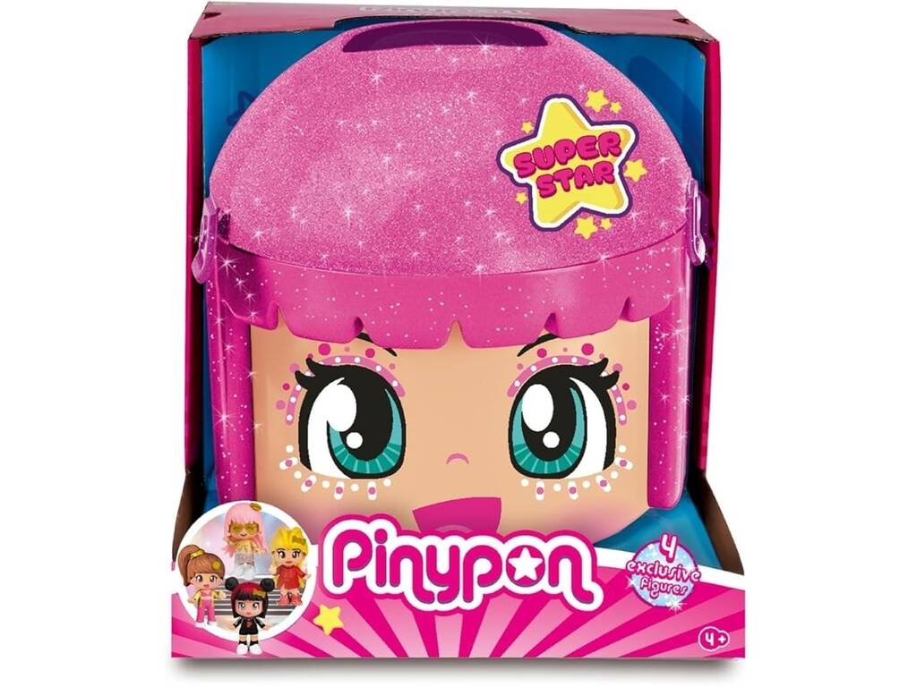 Pinypon Super Star Maleta com 4 Figuras Exclusivas e 10 Acessórios Famosa PNY72000