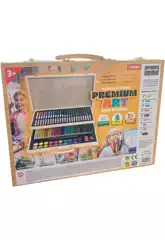 Maletín Dibujo Artístico de Madera Premium Art 2 Pisos con 108 Piezas