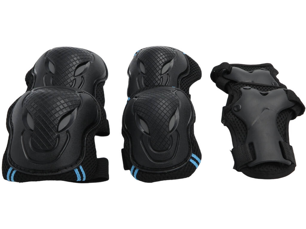 Set Protecciones Multideporte X-Trem Talla S para Niños con Coderas, Rodilleras y Muñequeras Negras