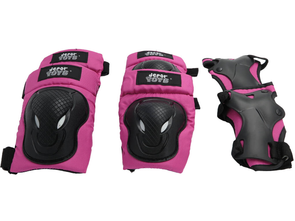 Set Protecciones Multideporte X-Trem Talla S para Niños con Coderas, Rodilleras y Muñequeras Rosas