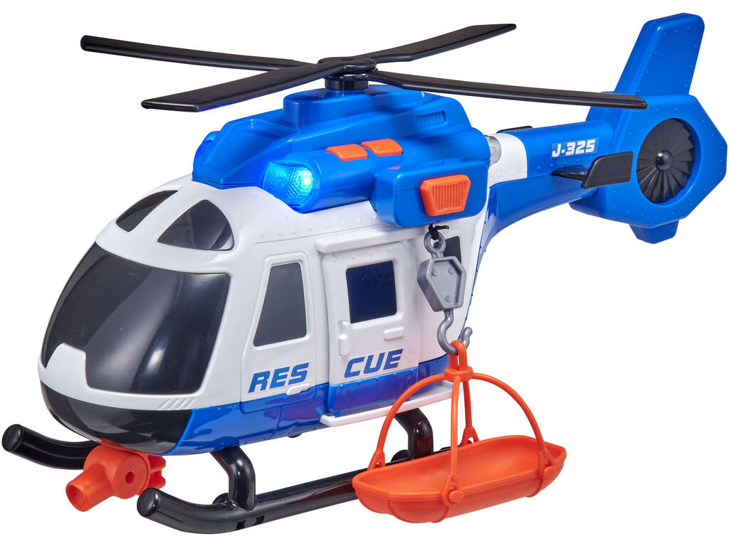 Teamsterz Helicóptero de Rescate de Policía con Luz y Sonidos HTI 1416844