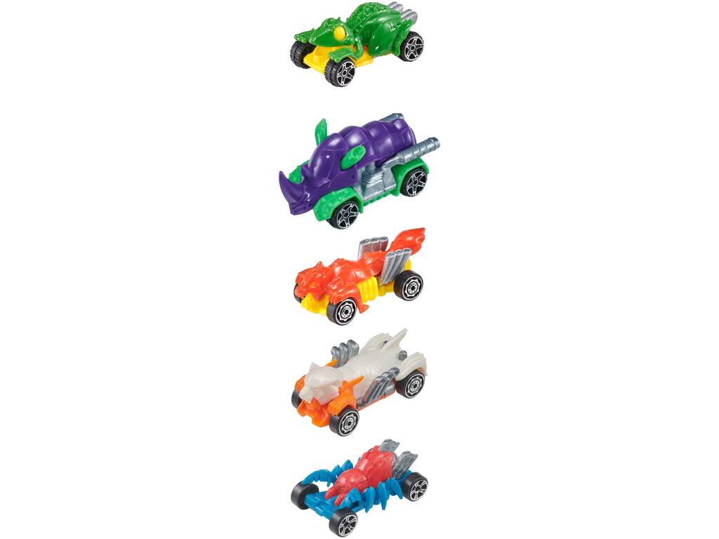 Teamsterz Pack 5 Coches Metal Beast Machines HTI 1417434