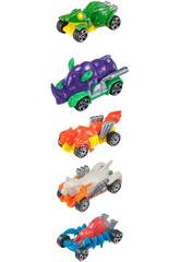 Teamsterz Pack 5 Coches Metal Beast Machines HTI 1417434