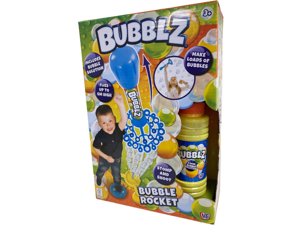 Bubblz Rocket avec lanceur de bulles et bouteille de 236 ml HTI 1374799