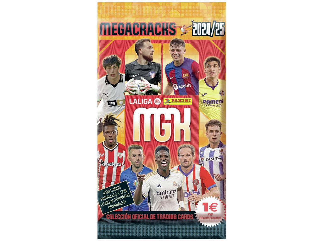 Enveloppe Megacracks La Liga 24-25 avec 6 cartes Panini