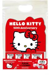 imagen Hello Kitty 50 Aniversario Pack Promocional Álbum con 4 Sobres Panini