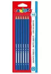 Carioca Pack de 6 crayons à graphite HB