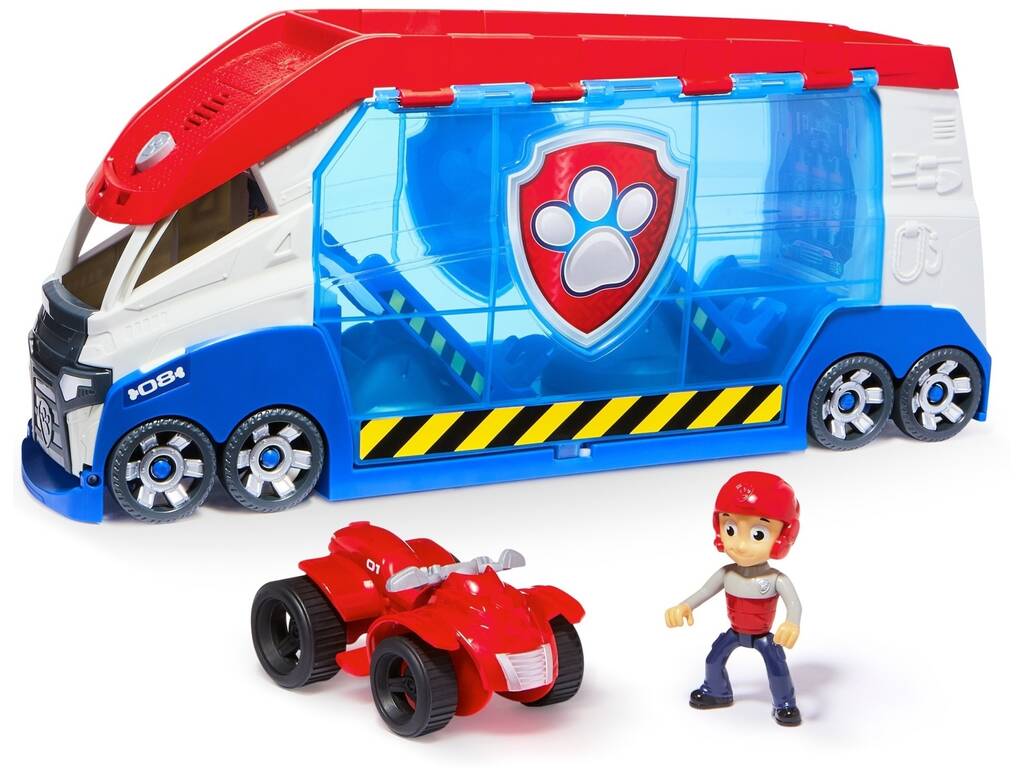 Véhicule de lancement et de sauvetage Paw Patrol Paw Patroller avec figurine Ryder et Spin Master Quad 6069338