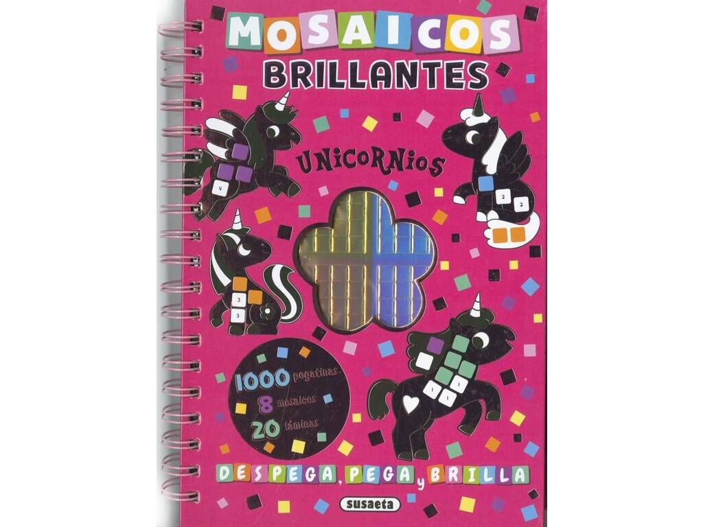 Livre Créez et colorez des licornes avec des mosaïques de paillettes
