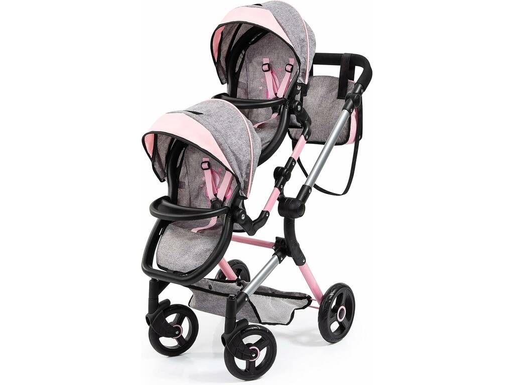 Carro de Muñecas Bebé Paseo Twin Neo Mariposas Plegable Reig 26233AA