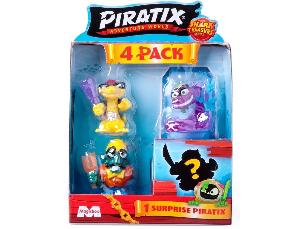 Piratix Shark Treasure Pack 4 Figuras Magic Box PPX2B412IN00