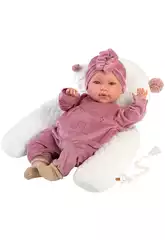 Puppe Baby Neugeborenes Abril Weiner Kissen von 42 cm. Llorens 74118