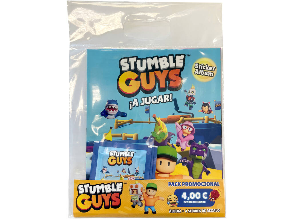 Stumble Guys Pack Promocional con Álbum y 4 sobres Panini