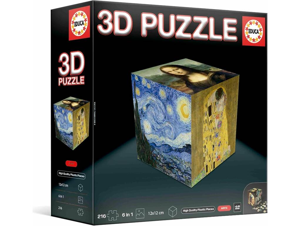 Puzzle 3D Cube Arte 6 em 1 Educa 20123