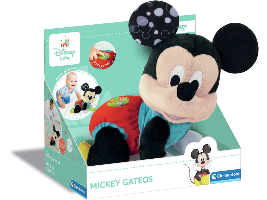 Peluche Disney Baby Mickey Gateos Clementoni 55573