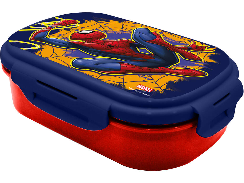 Spiderman Sandwichera Rectangular con Cubierto Kids SP50071