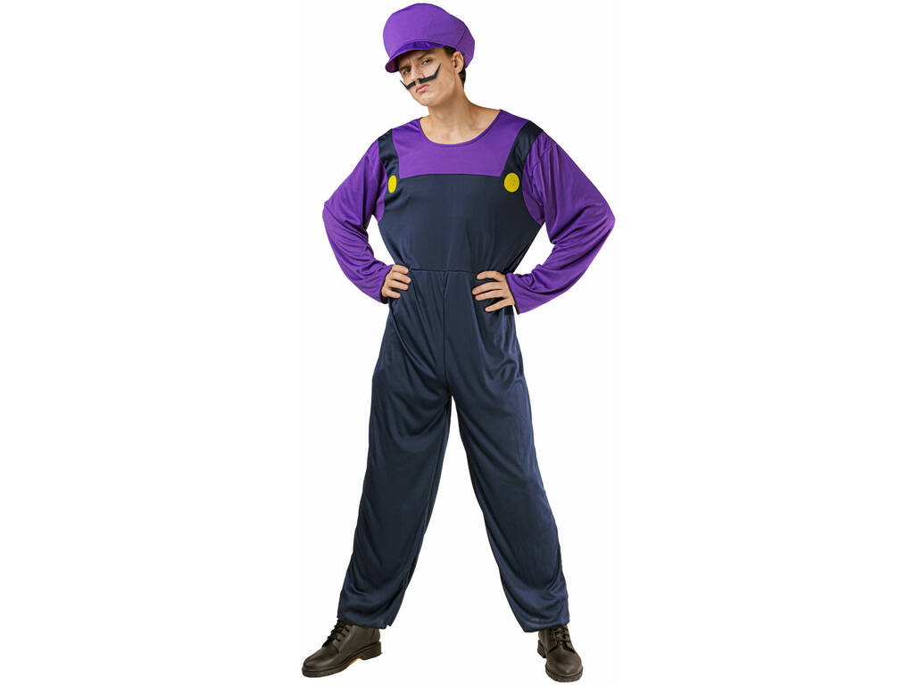 Costume de plombier adulte Costume violet Taille M