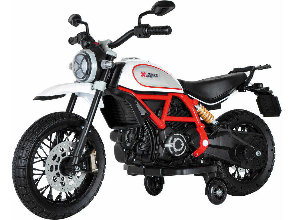 Ducati Scrambler Batterie Vélo 12V Blanc avec Lumière