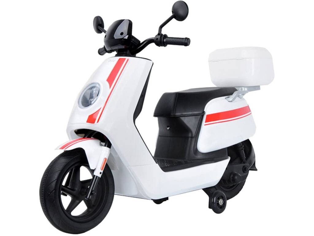 Moto a batteria 12V Bianco con luce