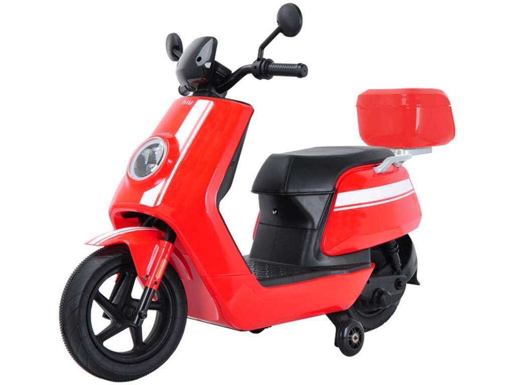 Moto a Bateria Scooter 12V Roja con Luz Juguetilandia