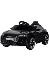 Carro Descapotável Audi E-Tron GT Preto de 12V com Rádio Controlo