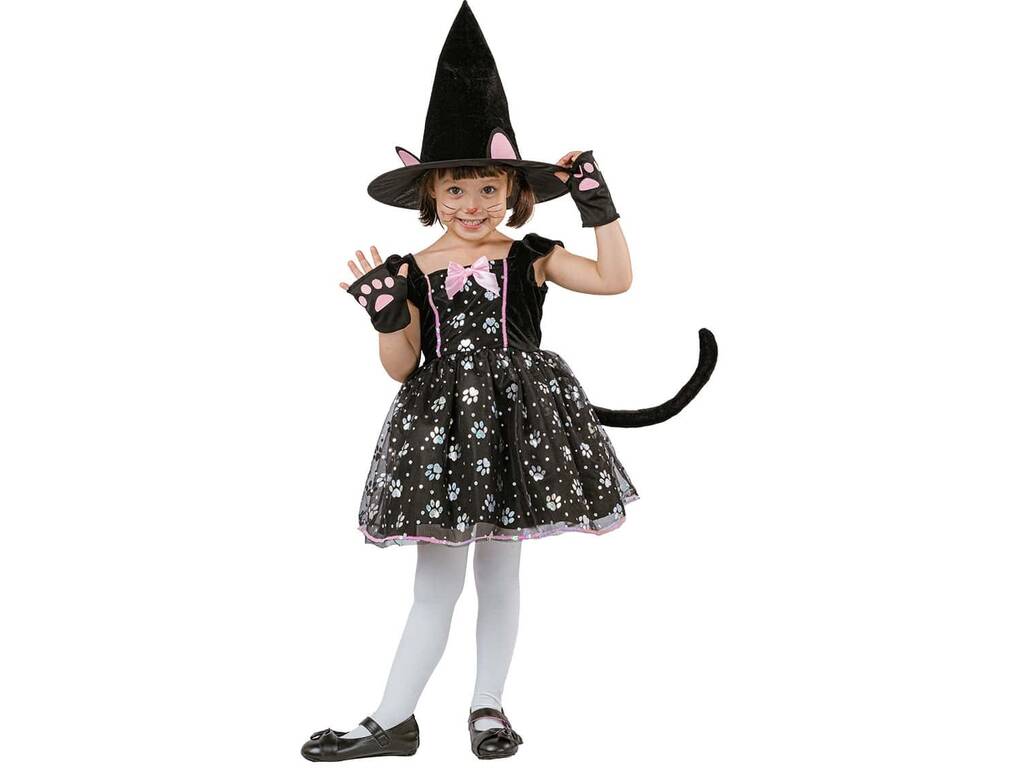 Costume da strega Gattina bebè taglia S