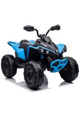 Quad a Batera Azul de 12V con Radio Control y Luces