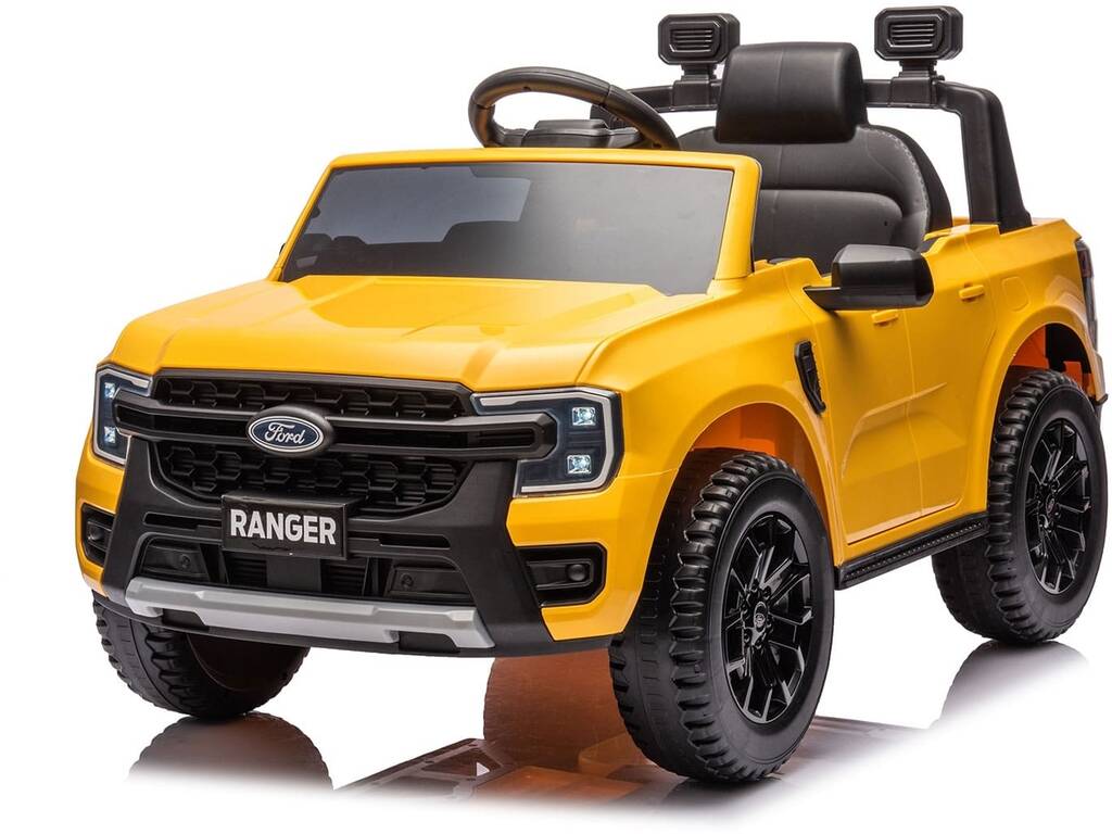 Coche Descapotable Ford Ranger Amarillo de 12V con Radio Control