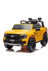 Carro Descapotvel Ford Ranger Amarelo de 12V com Controlo Remoto