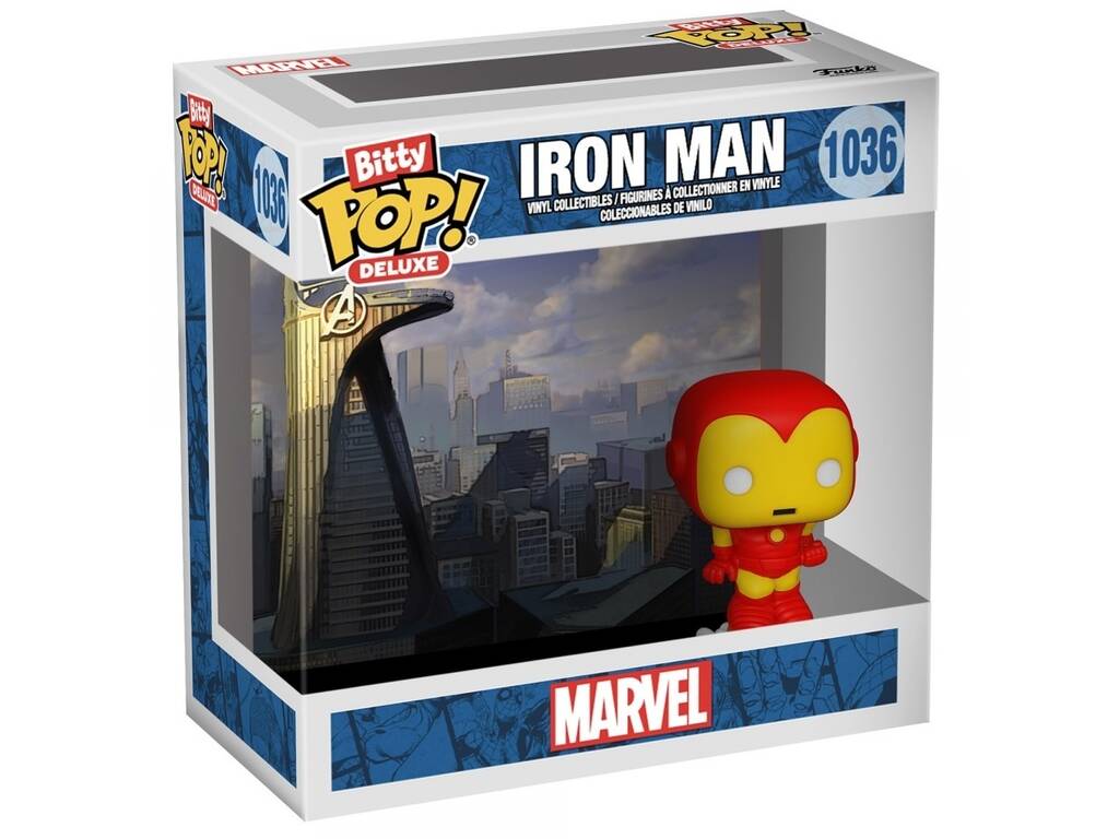 Funko Bitty Pop Deluxe Marvel Figura Iron Man Avengers Tower 81301IE