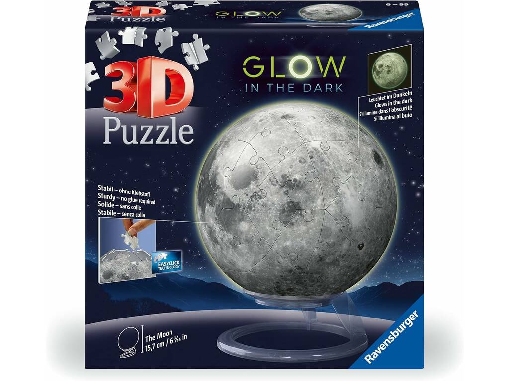 3D Puzzle Mond Glow In The Dark